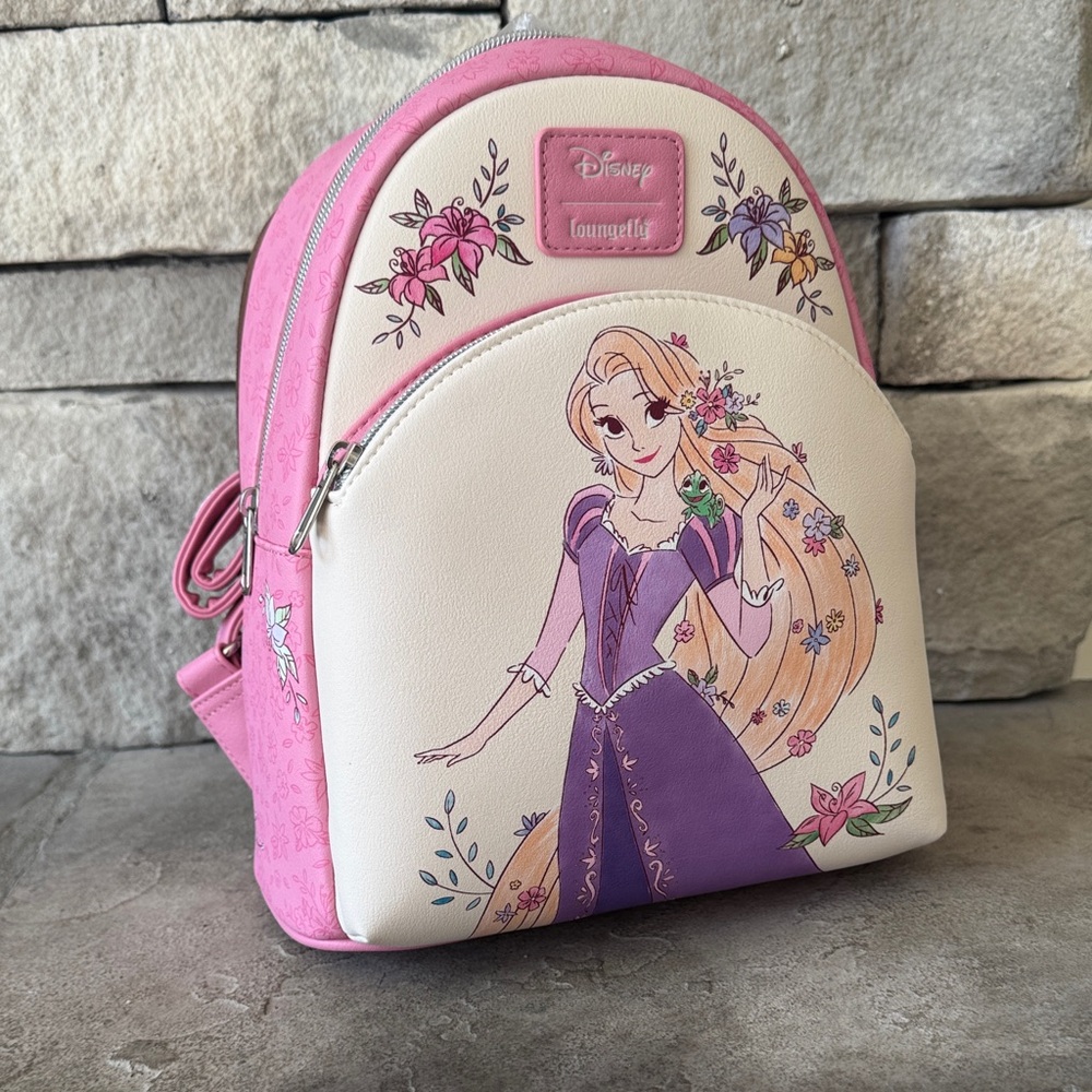 Loungefly Pink and Purple Rapunzel tangled Backpack